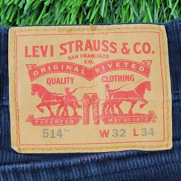 LEVIS 514 Corduroy Pants 32x34 Straight White-Tab - Picture 3 of 16